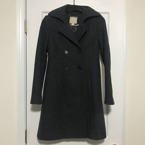 Charcoal gray women’s pea coat